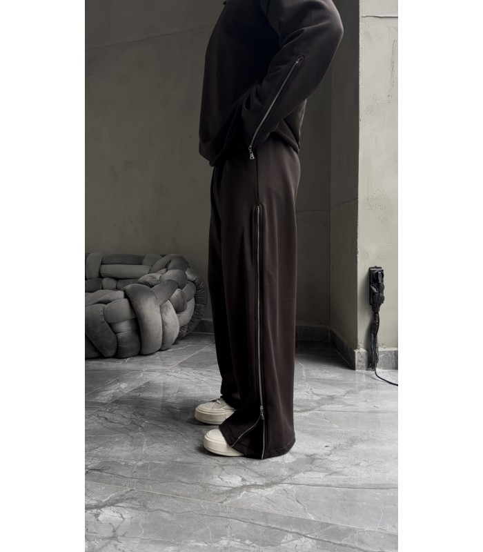 ÖZEL TASARIM YANDAN FERMUAR DETAYLI EŞOFMAN TAKIM