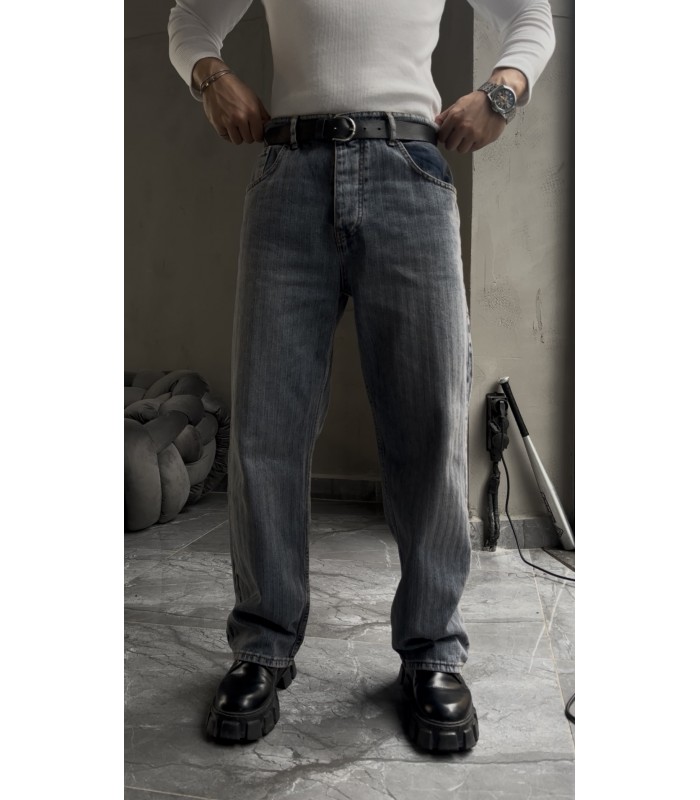 BAGGY İNCE ÖZEL DESEN DETAYLI JEAN PANTOLON