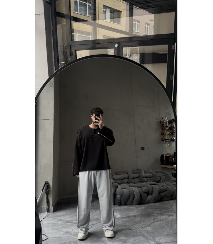 OVERSİZE  FERMUAR DETAYLI SWEATSHİRT