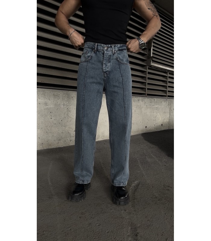 YENİ SEZON ÖN ÇİZGİ DETAYLI JEAN PANTOLON