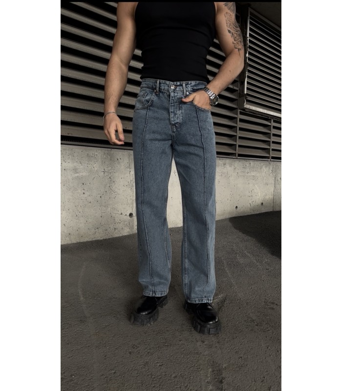 YENİ SEZON ÖN ÇİZGİ DETAYLI JEAN PANTOLON