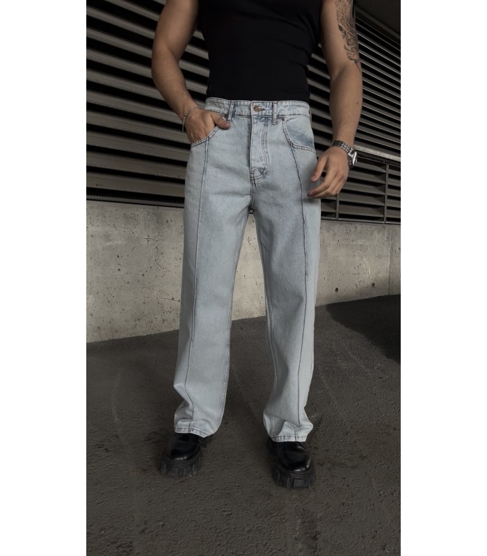 YENİ SEZON ÖN ÇİZGİ DETAYLI JEAN PANTOLON