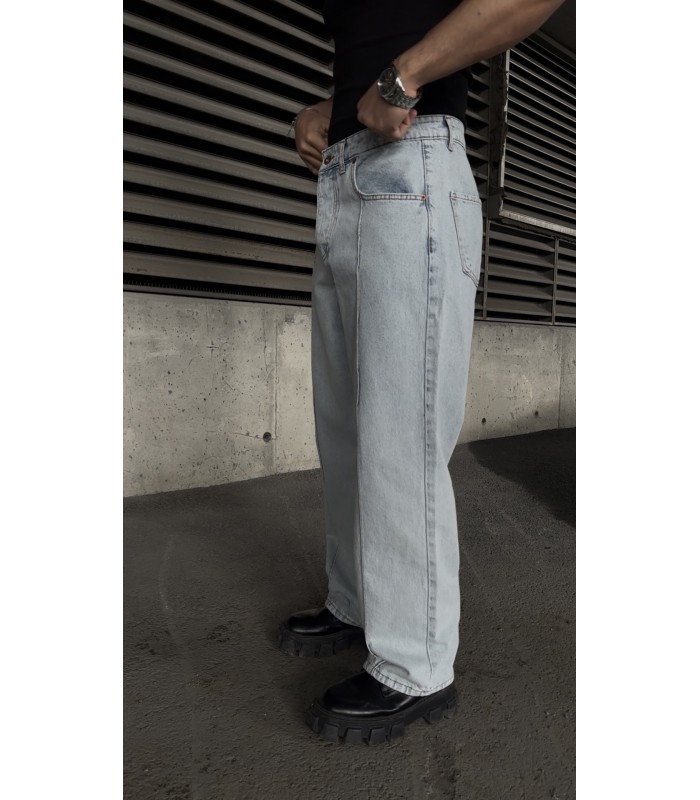 YENİ SEZON ÖN ÇİZGİ DETAYLI JEAN PANTOLON