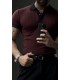 POLO YAKA ÖZEL DESEN DETAYLI TSHIRT