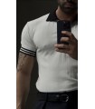 POLO YAKA ÖZEL DESEN DETAYLI TSHIRT