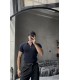 ÖZEL KUMAŞ LİKRALI YAKA FERMUAR DETAYLI TSHIRT