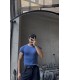 BİSİKLET YAKA ÖZEL  DESEN DETAYLI TİRKO TSHIRT