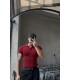 POLO YAKA ÖZEL NAKIŞ DESEN DETAYLI TİRKO TSHIRT