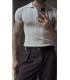 POLO YAKA ÖZEL NAKIŞ DESEN DETAYLI TİRKO TSHIRT
