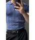 POLO YAKA ÖZEL NAKIŞ DESEN DETAYLI TİRKO TSHIRT