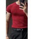 BİSİKLET YAKA ÖZEL  DESEN DETAYLI TİRKO TSHIRT