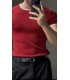 BİSİKLET YAKA ÖZEL  DESEN DETAYLI TİRKO TSHIRT