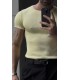 BİSİKLET YAKA ÖZEL  DESEN DETAYLI TİRKO TSHIRT
