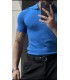 ÖZEL KUMAŞ LİKRALI YAKA FERMUAR DETAYLI TSHIRT