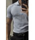 ÖZEL KUMAŞ LİKRALI YAKA FERMUAR DETAYLI TSHIRT