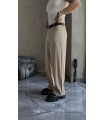 BAGGY YAN ÇİFT DETAYLI KUMAŞ PANTOLON