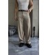 BAGGY YAN ÇİFT DETAYLI KUMAŞ PANTOLON