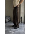 BAGGY YAN ÇİFT DETAYLI KUMAŞ PANTOLON