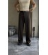 BAGGY YAN ÇİFT DETAYLI KUMAŞ PANTOLON