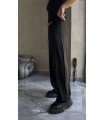 BAGGY YAN ÇİFT DETAYLI KUMAŞ PANTOLON