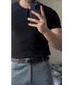 HAKİM YAKA DÜĞME DETAYLI TSHIRT