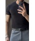 HAKİM YAKA DÜĞME DETAYLI TSHIRT