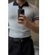 POLO YAKA ÖZEL KUMAŞ İNCE DESEN TSHIRT