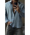 YENİ SEZON OVERSİZE KETEN GÖMLEK