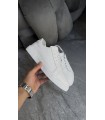 BEYAZ HAKİKİ DERİ BAĞCIKLI SNEAKER