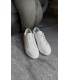 BEYAZ HAKİKİ DERİ BAĞCIKLI SNEAKER