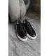SİYAH HAKİKİ DERİ BAĞCIKLI SNEAKER