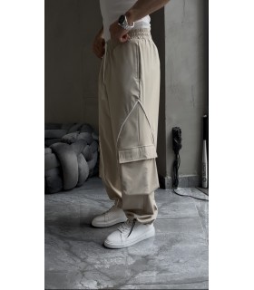 BAGGY YAN CEP DETAYLI PARAŞÜT KUMAŞ EŞOFMAN