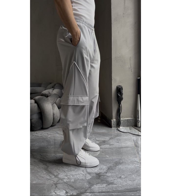 BAGGY YAN CEP DETAYLI PARAŞÜT KUMAŞ EŞOFMAN