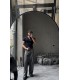 LİKRALI YAKA FERMUAR ÖZEL DESEN DETAYLI TSHIRT