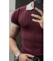 POLO YAKA ÖZEL DESEN DETAYLI TSHIRT