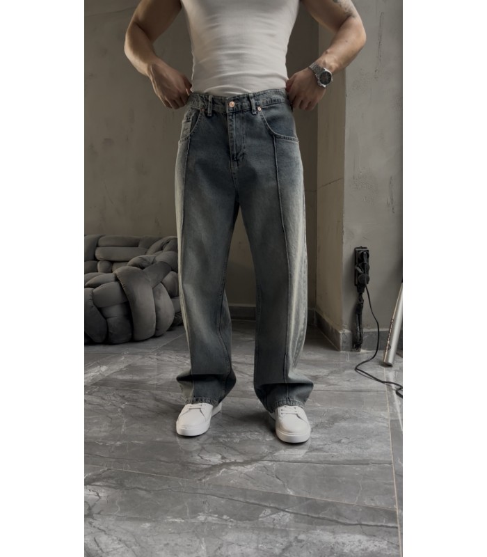 YENİ SEZON ÖN ÇİZGİ DETAYLI JEAN PANTOLON