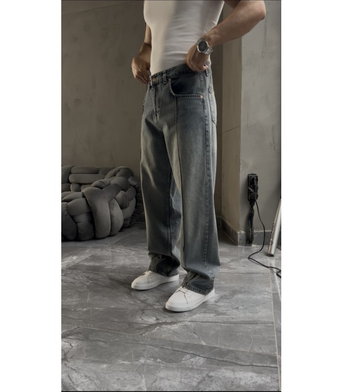 YENİ SEZON ÖN ÇİZGİ DETAYLI JEAN PANTOLON