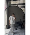 BİSİKLET YAKA ÖZEL YAN ŞERİT DETAYLI OVERSİZE EŞOFMAN TAKIM