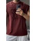 22 RAKAM  DETAYLI YIKAMA KUMAŞ SIFIR KOL TSHIRT