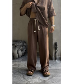 BAGGY KETEN ÖZEL KUMAŞ PANTALON