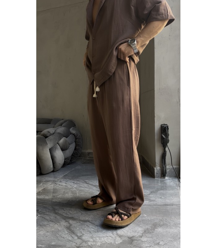 BAGGY KETEN ÖZEL KUMAŞ PANTALON