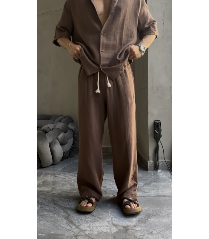 BAGGY KETEN ÖZEL KUMAŞ PANTALON