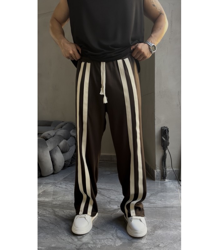 BAGGY ÇİF ŞERİT DETAY EŞOFMAN
