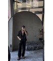 OVERSİZE KISA KOL KETEN TAKIM