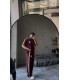 OVERSİZE POLO YAKA YAN ÖZEL DESEN DETAY EŞOFMAN TAKIM