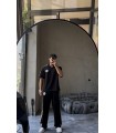 OVERSİZE POLO YAKA YAN ÖZEL DESEN DETAY EŞOFMAN TAKIM