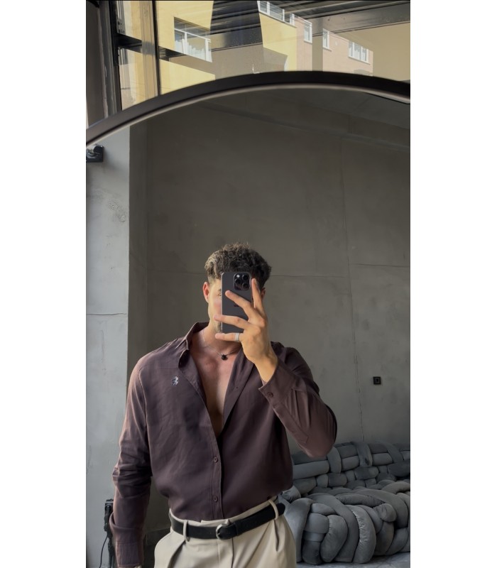 OVERSİZE MODAL KUMAŞ GÖMLEK
