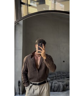 OVERSİZE MODAL KUMAŞ GÖMLEK