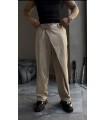 YAN DÜĞME DETAY BAGGY KETEN PANTOLON
