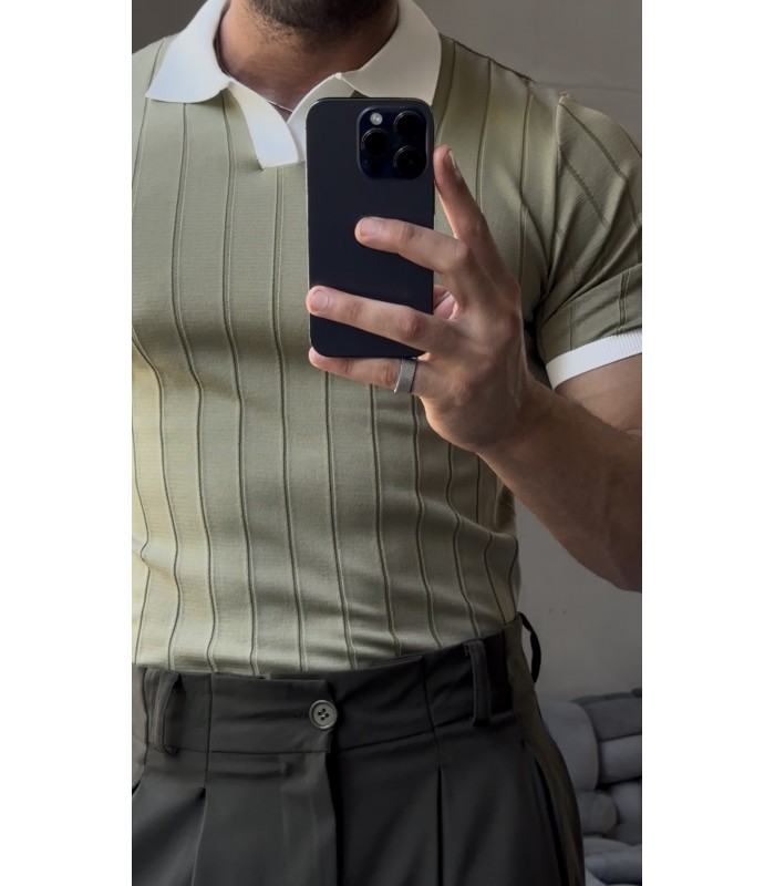 POLO YAKA LİKRALI TSHİRT